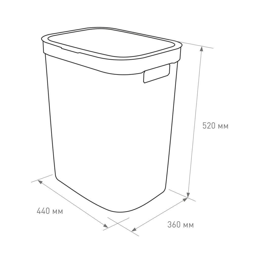 Корзина для белья IDEA ХАОС 55 л лавандовая