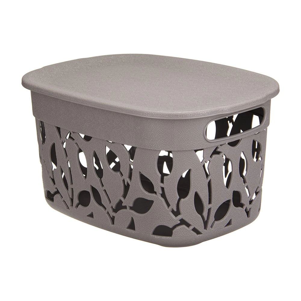 Корзина для хранения IDEA ФЛОРА 20,5x15,5x28 см 5,5 л серая