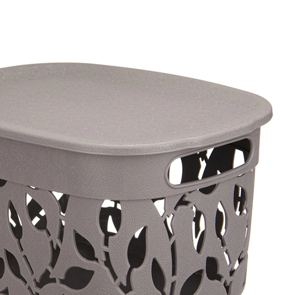 Корзина для хранения IDEA ФЛОРА 20,5x15,5x28 см 5,5 л серая