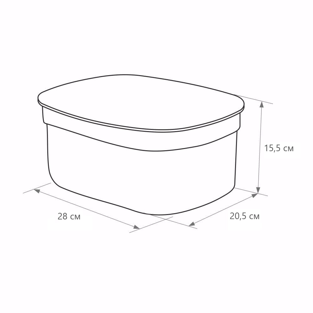 Корзина для хранения IDEA ФЛОРА 20,5x15,5x28 см 5,5 л серая