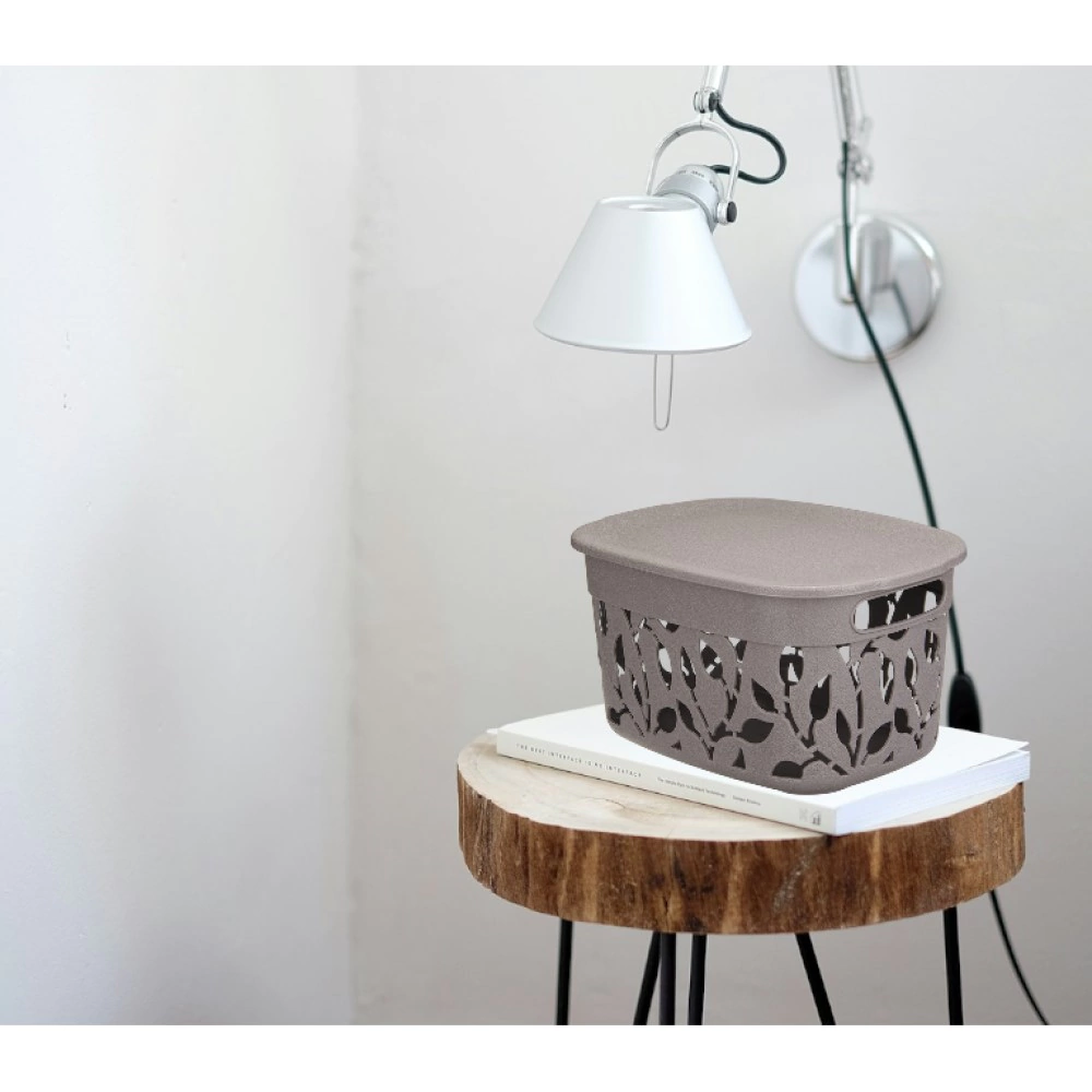 Корзина для хранения IDEA ФЛОРА 20,5x15,5x28 см 5,5 л серая