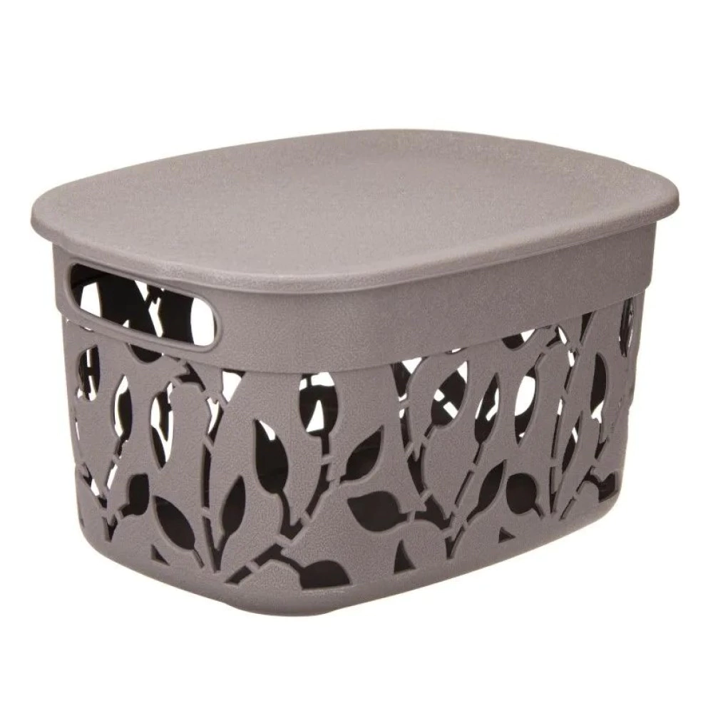 Корзина для хранения IDEA ФЛОРА 26,5x20,5x37,5 см 12 л серая