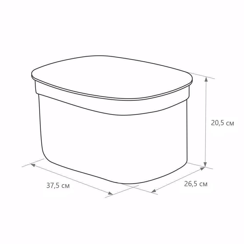 Корзина для хранения IDEA ФЛОРА 26,5x20,5x37,5 см 12 л серая