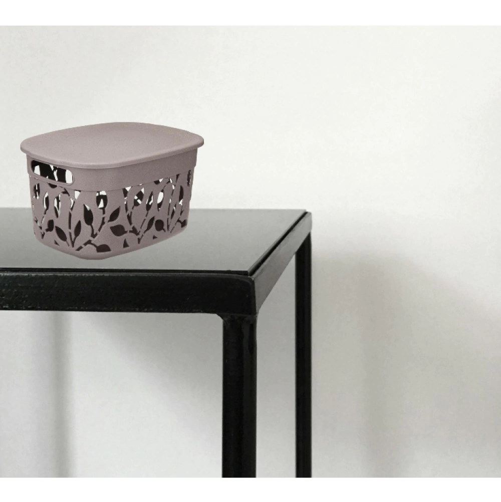 Корзина для хранения IDEA ФЛОРА 26,5x20,5x37,5 см 12 л серая