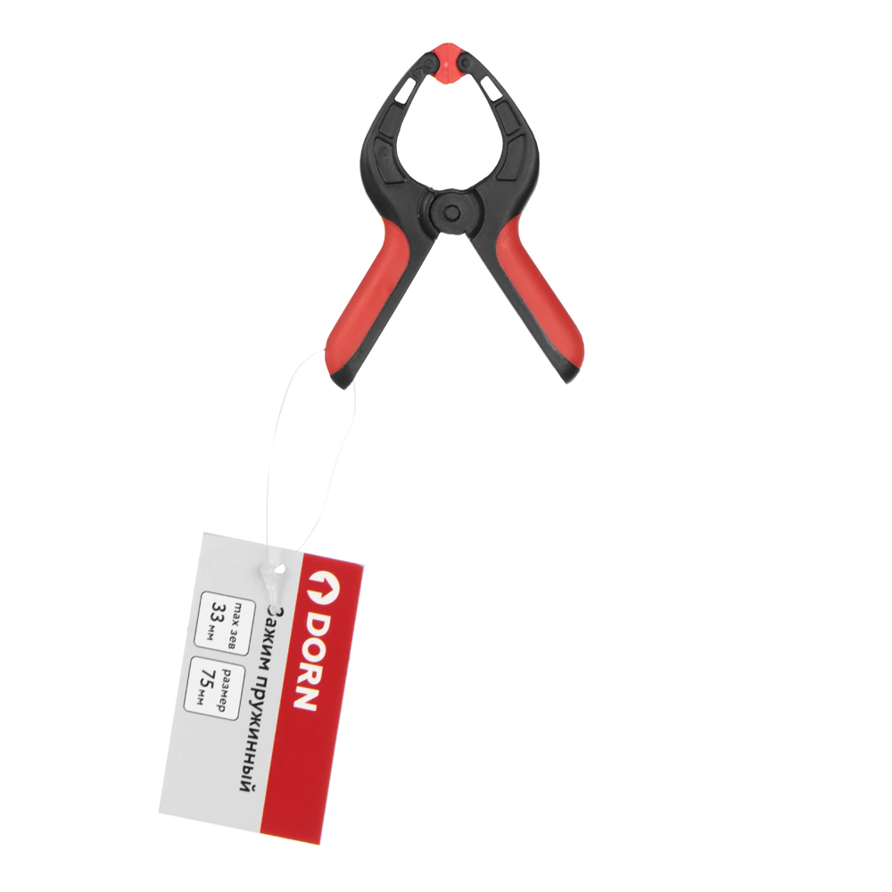 Пружинный зажим 75 мм зев 33 мм DORN