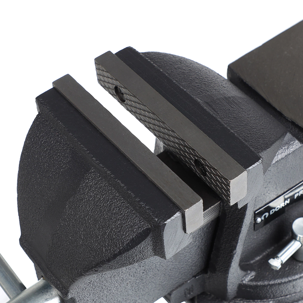 Тиски слесарные захват 125 мм вес 12 кг поворотные с наковальней DORN PRO