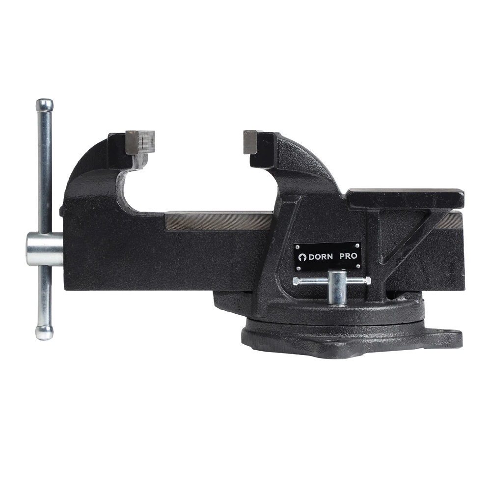Тиски слесарные захват 150 мм вес 17 кг поворотные с наковальней DORN PRO