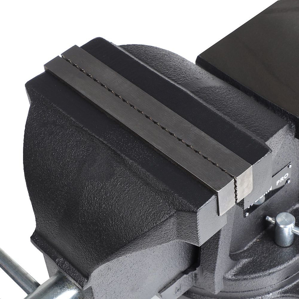 Тиски слесарные захват 200 мм вес 33 кг поворотные с наковальней DORN PRO