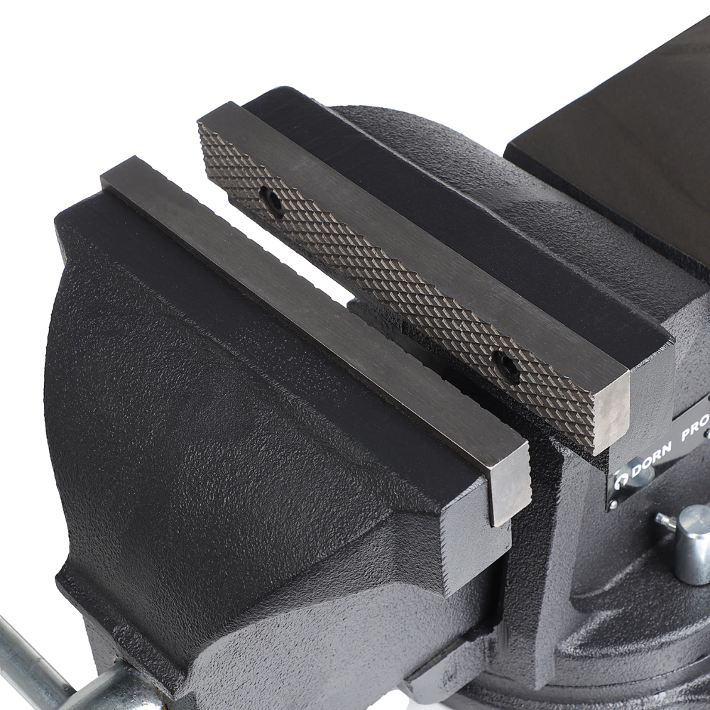 Тиски слесарные захват 200 мм вес 33 кг поворотные с наковальней DORN PRO