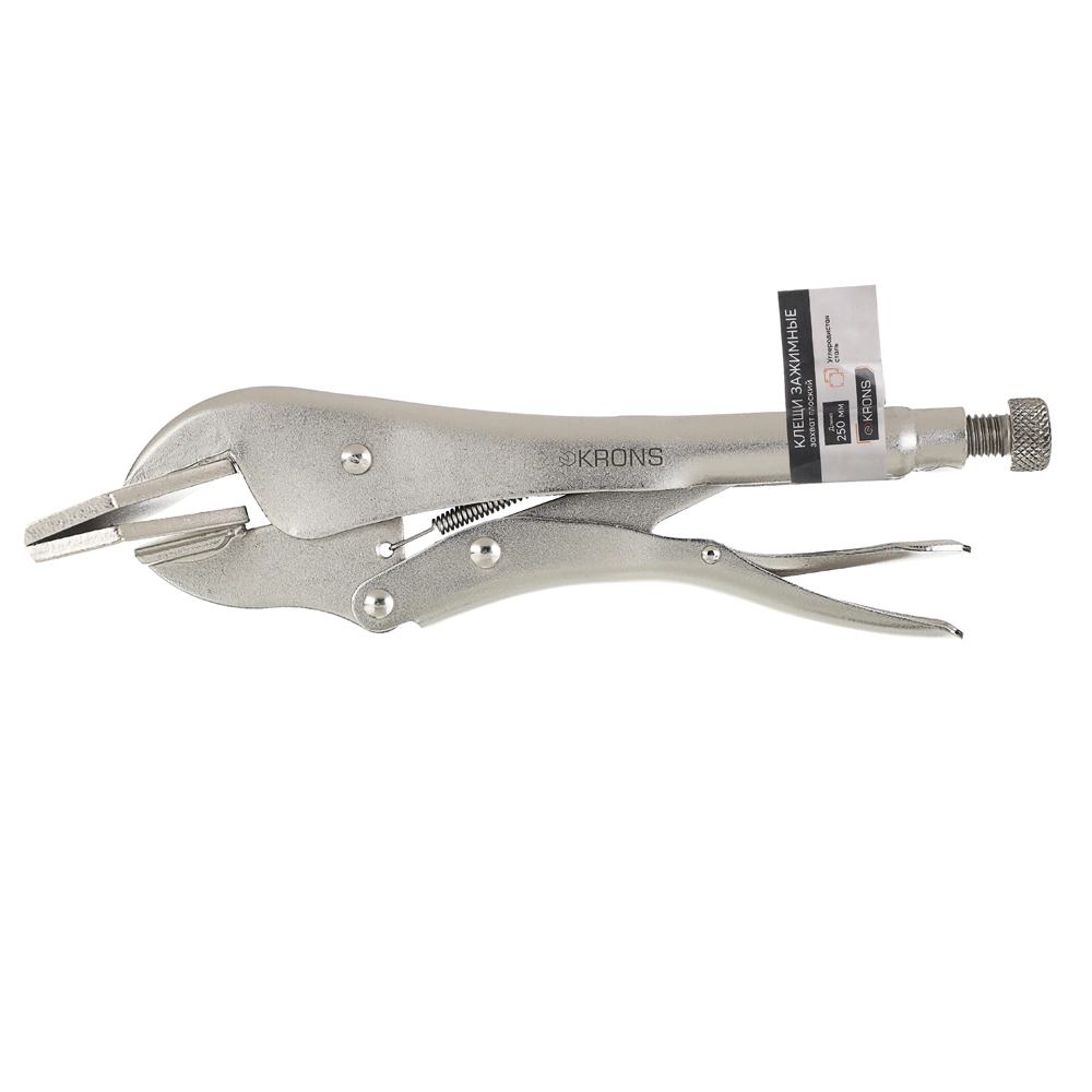 Клещи зажимные 250 мм плоский захват KRONS