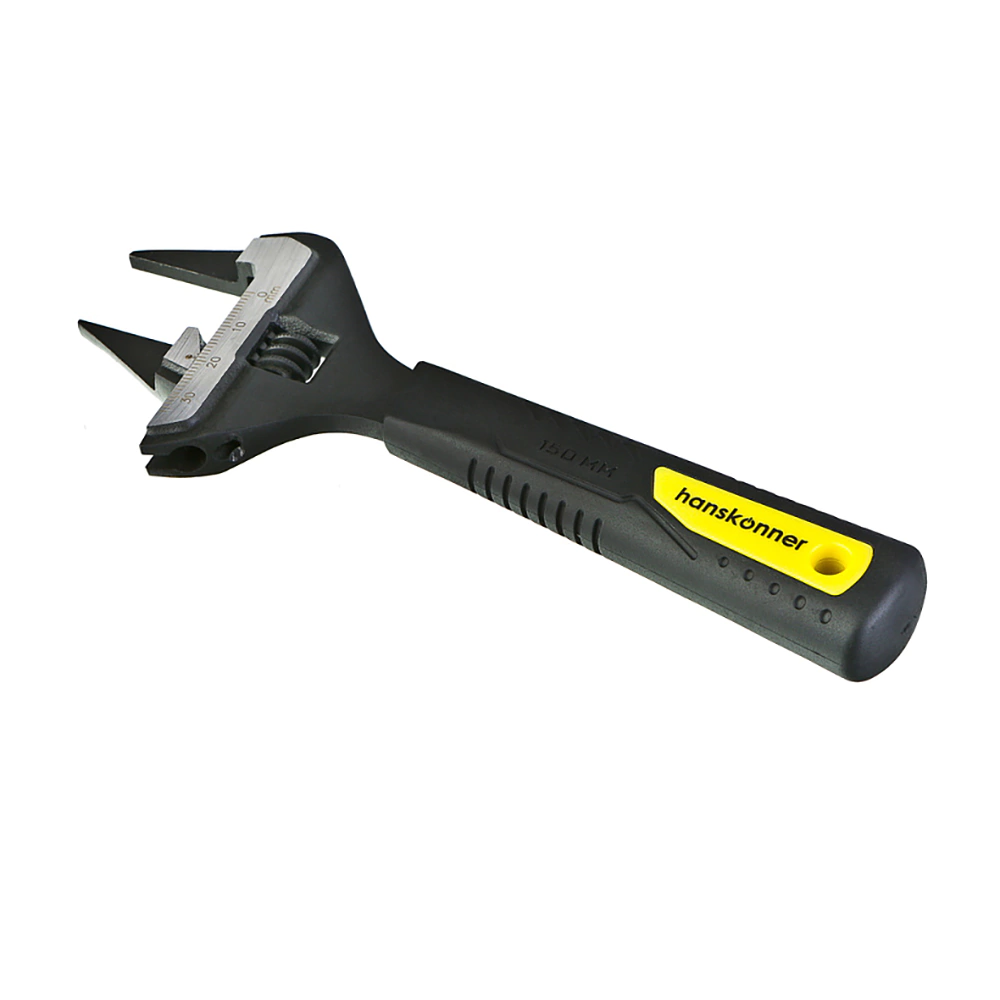 Разводной ключ 150 мм зев 0-34 мм тонкие губки Hanskonner