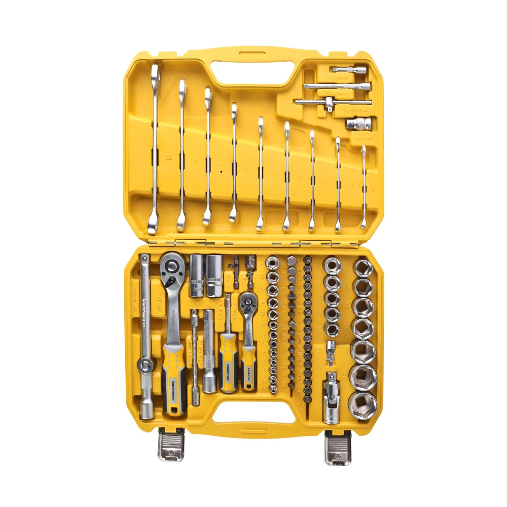 Набор головок 1/4" и 1/2", ключей и отверток 82 предмета Hanskonner HK1045-20-S82