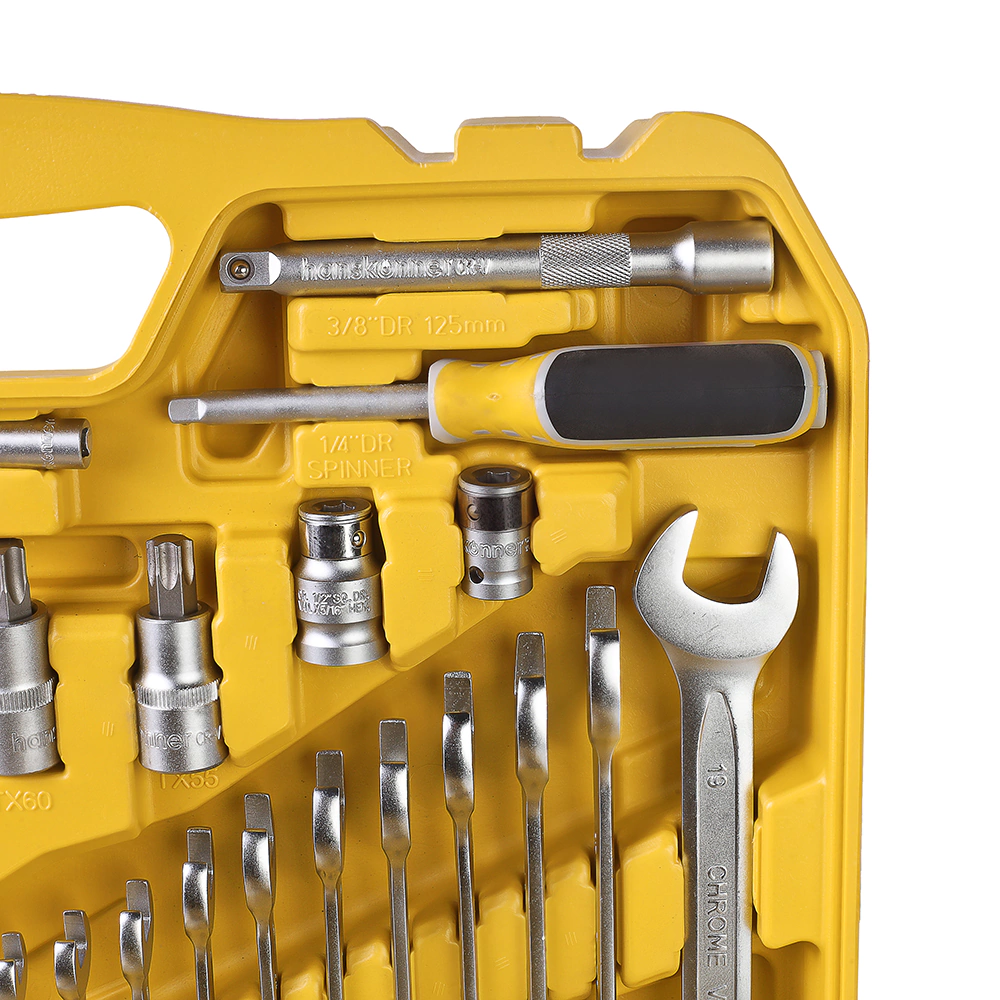 Набор инструментов 216 предметов, головки 1/2", 1/4", 3/8" Hanskonner HK1045-20-S216