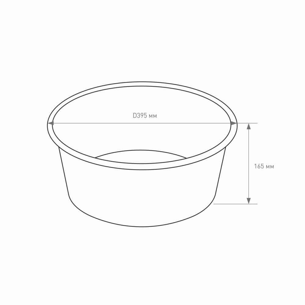 Таз строительный 15 л для раствора круглый Дельта