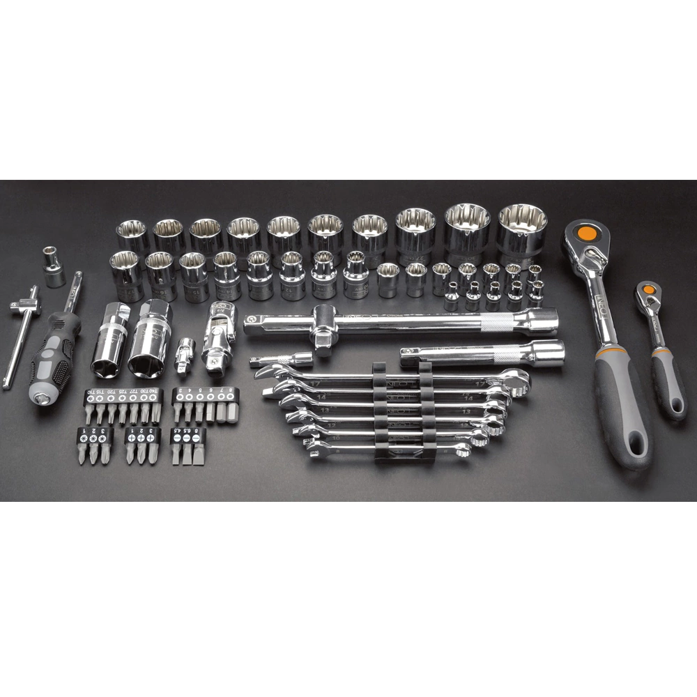 Набор головок насадок и ключей 1/2" 1/4" 71 шт NEO