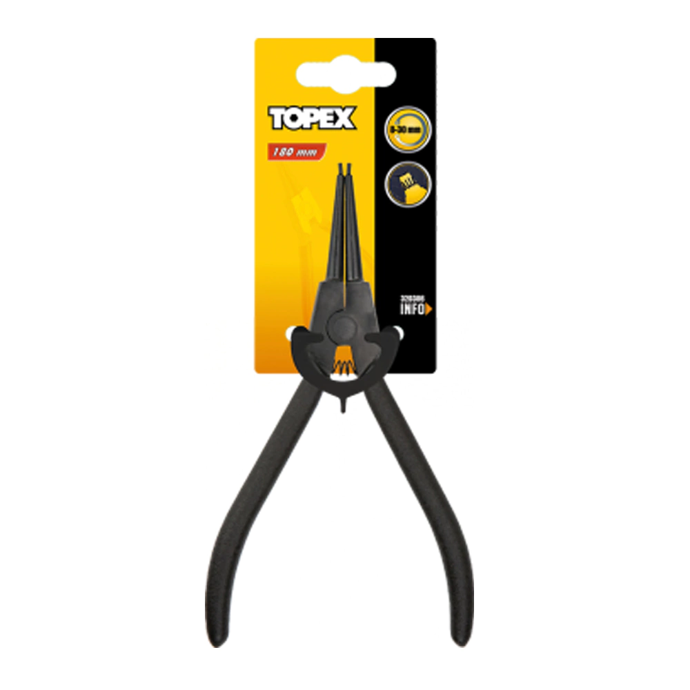 Съемник внешних стопорных колец загнутый 175 мм TOPEX