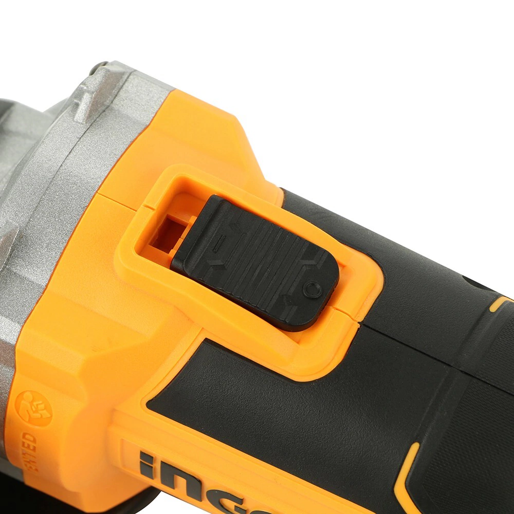 Угловая шлифмашина аккумуляторная бесщеточная INGCO CAGLI201258, 20 В 125 мм без АКБ и ЗУ