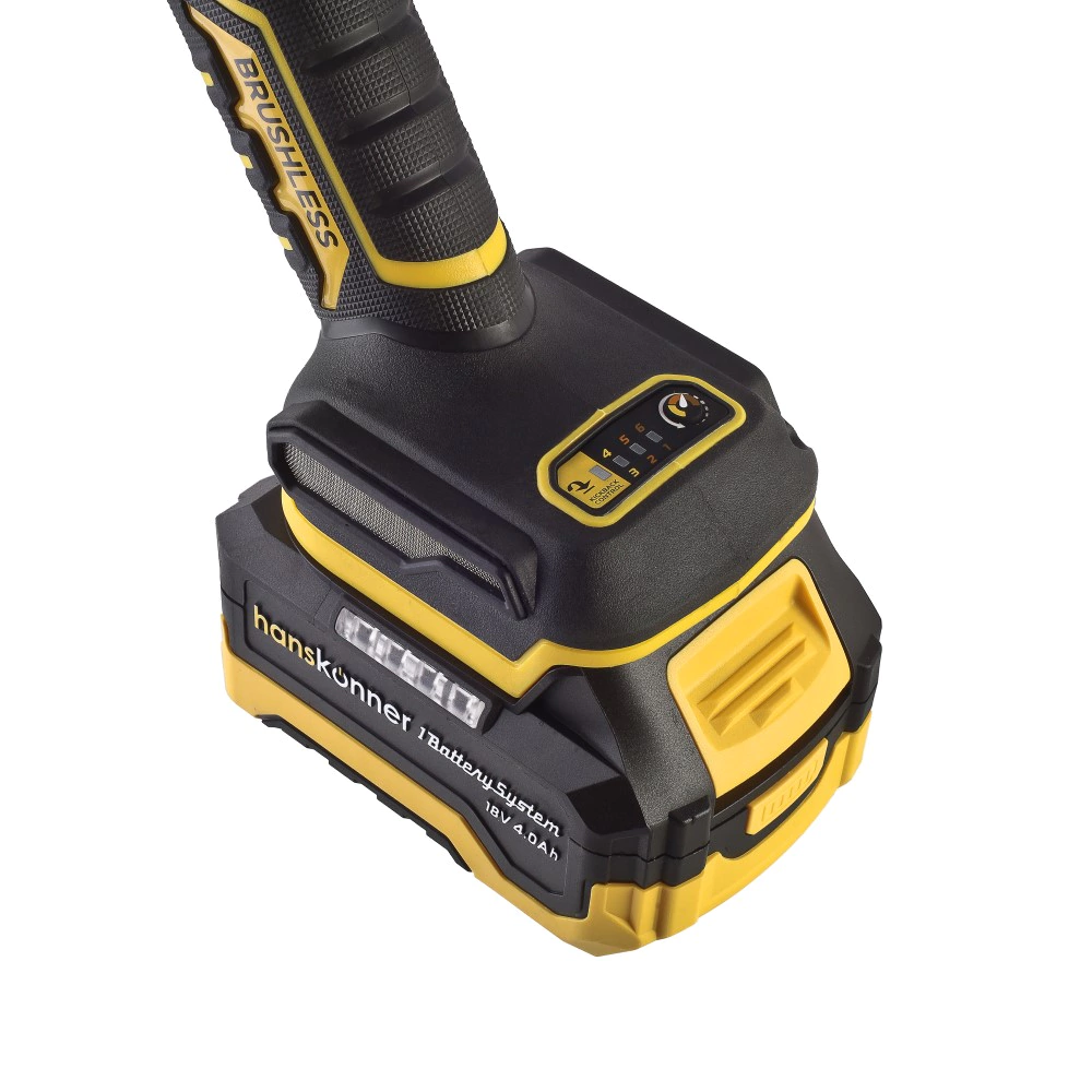 Угловая шлифмашина аккумуляторная 125 мм 18 В 1х4,0 Ач Hanskonner HAG18125BLC