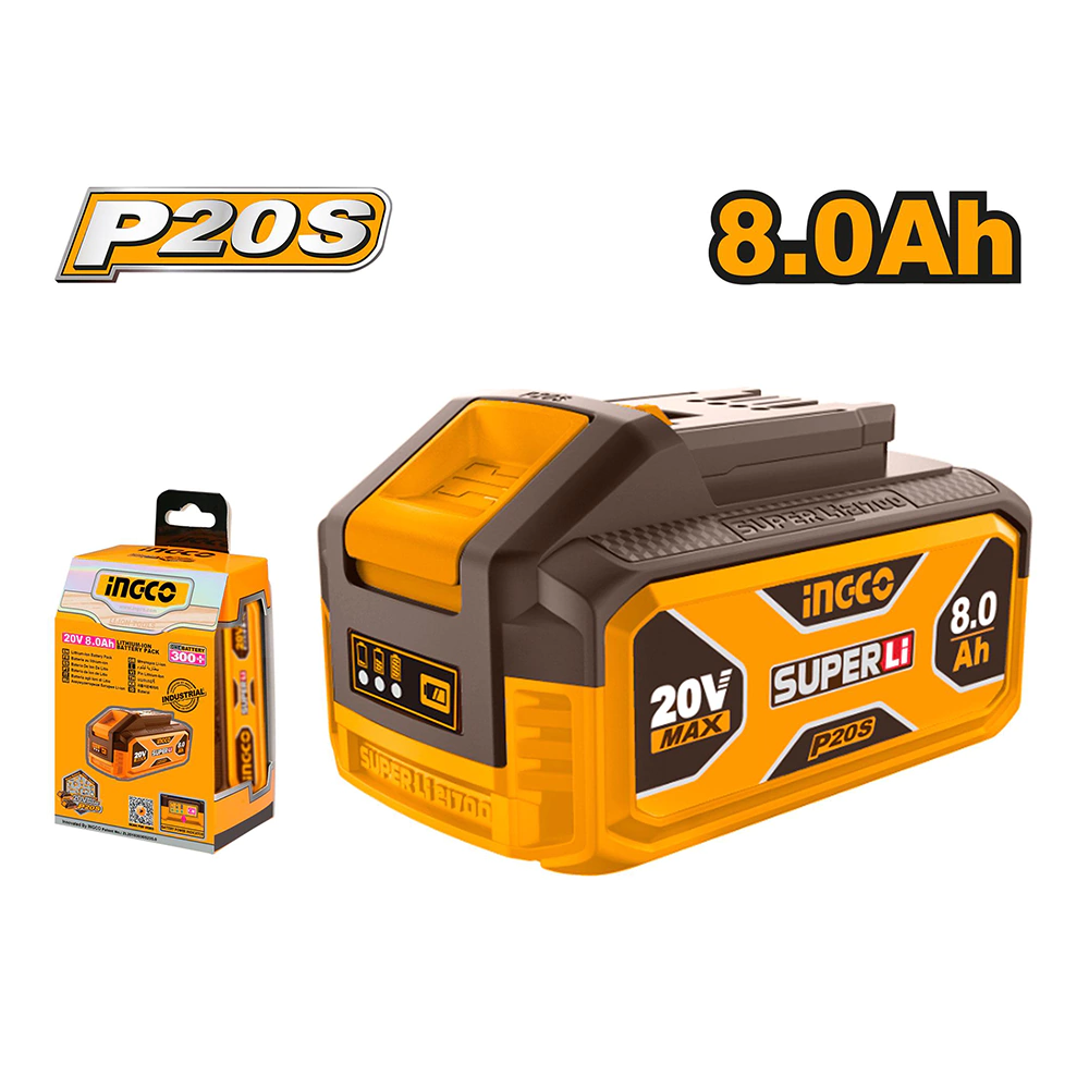 Аккумулятор 20 В 8,0 Ач INGCO FBLI2108