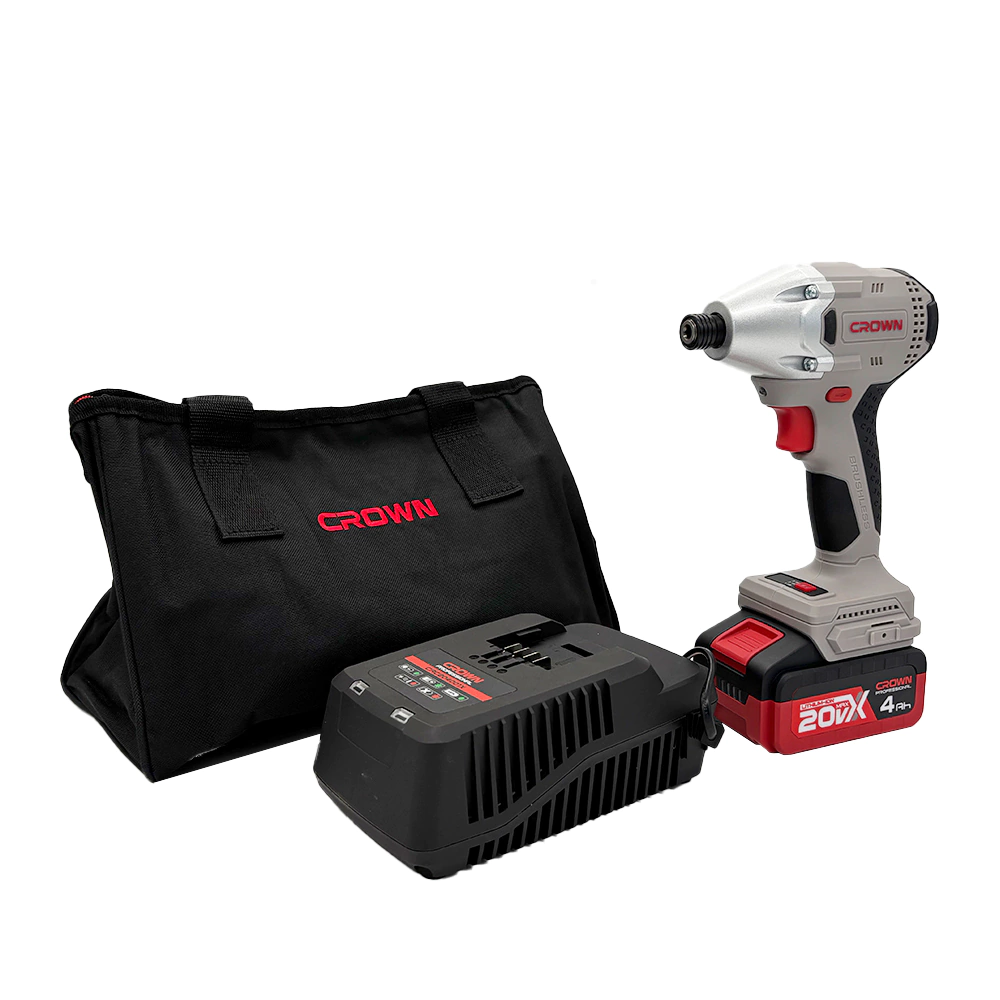 Винтоверт бесщеточный 20 В 1х4,0 Ач CROWN CT22067HX-4S TB