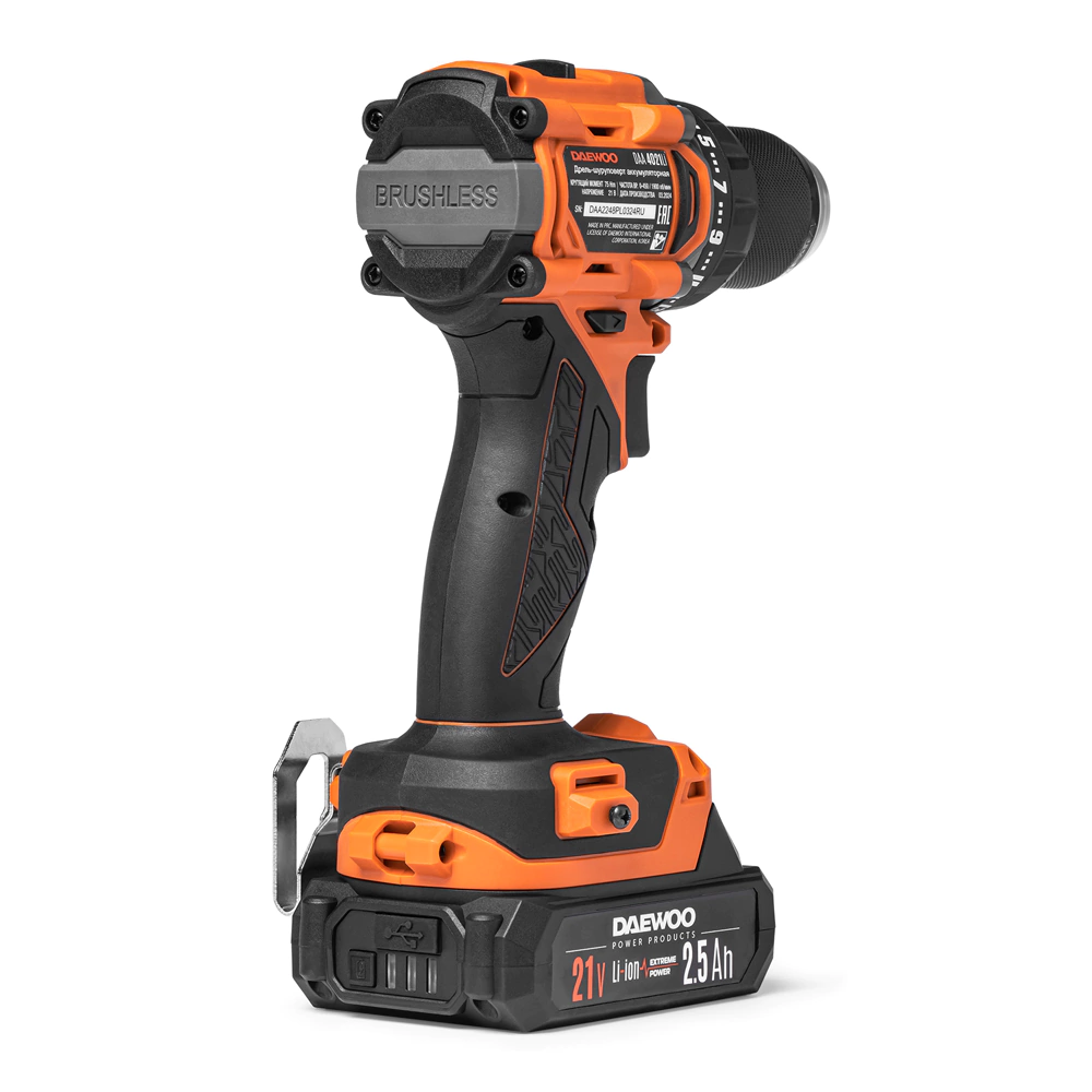 Шуруповерт бесщеточный 21 В 2х2,5 Ач DAEWOO DAA 4021Li SET