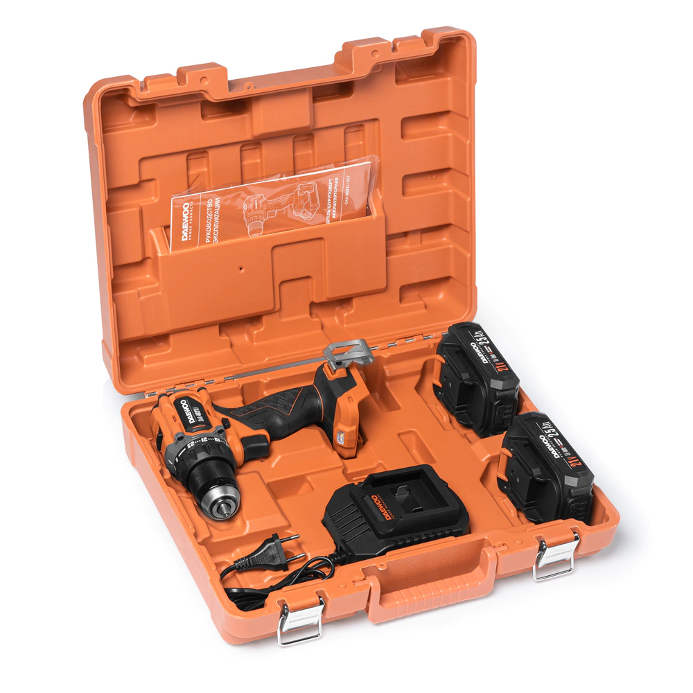 Шуруповерт бесщеточный 21 В 2х2,5 Ач DAEWOO DAA 4021Li SET