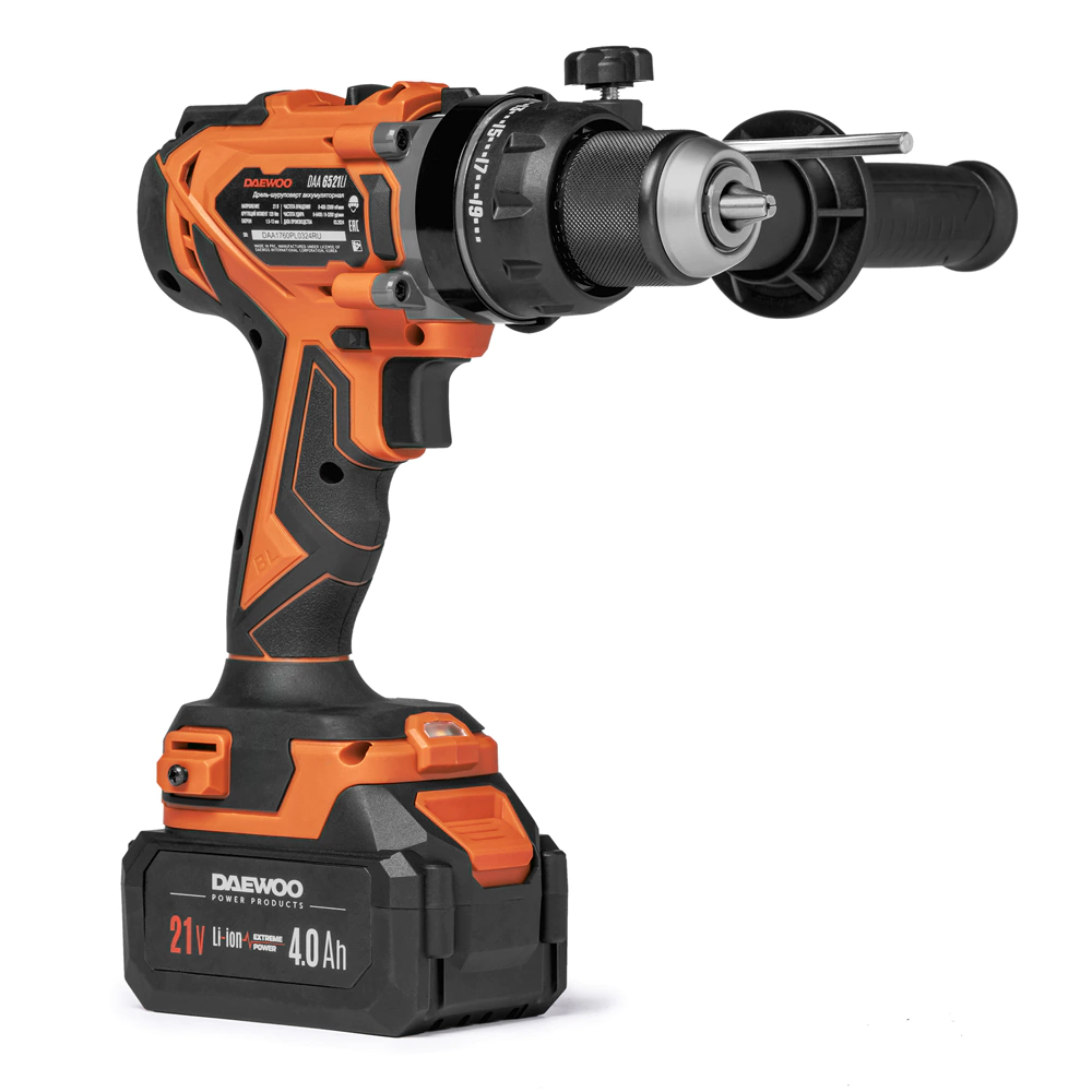 Шуруповерт ударный бесщеточный 21 В 2х4,0 Ач DAEWOO DAA 6521Li SET