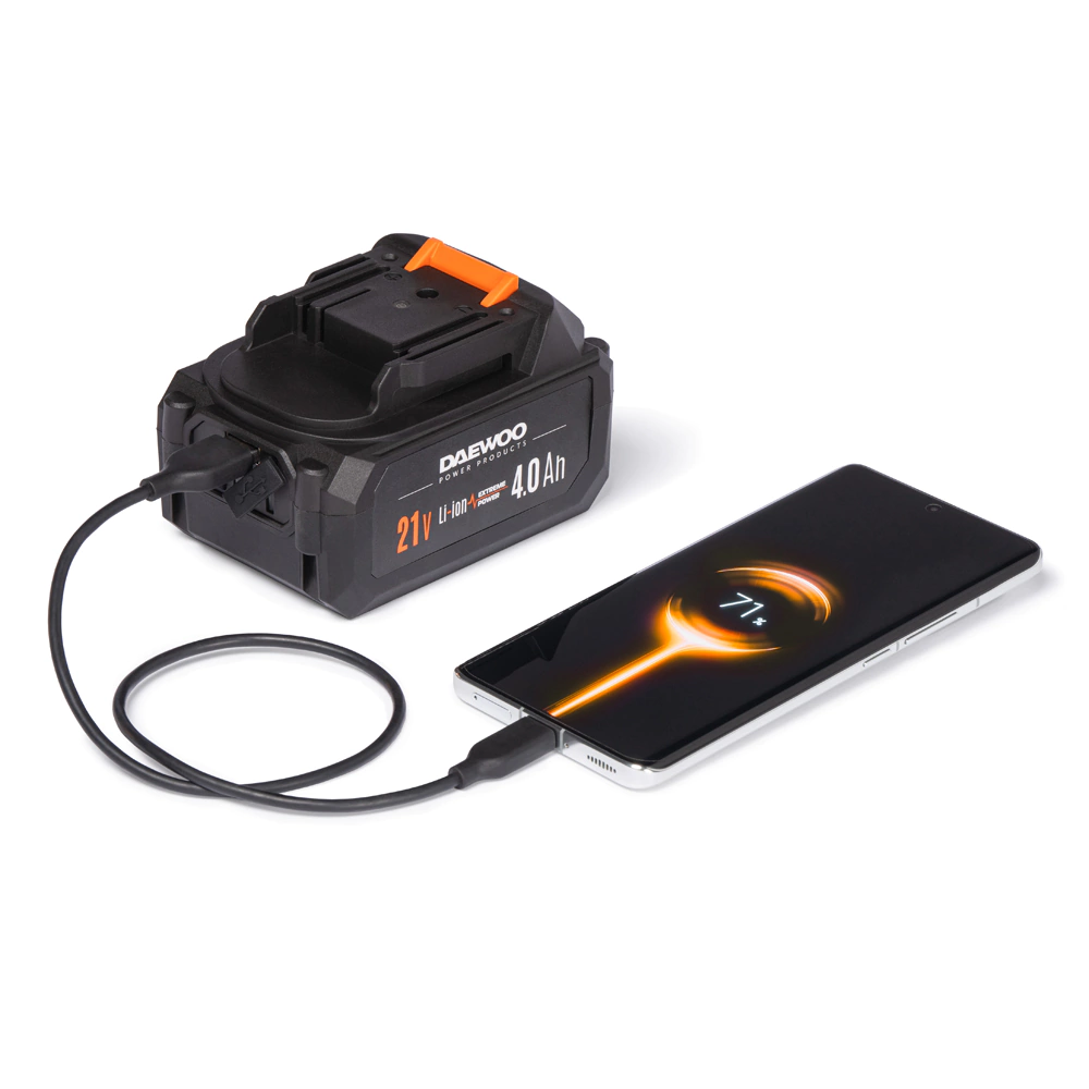 Шуруповерт ударный бесщеточный 21 В 2х4,0 Ач DAEWOO DAA 6521Li SET