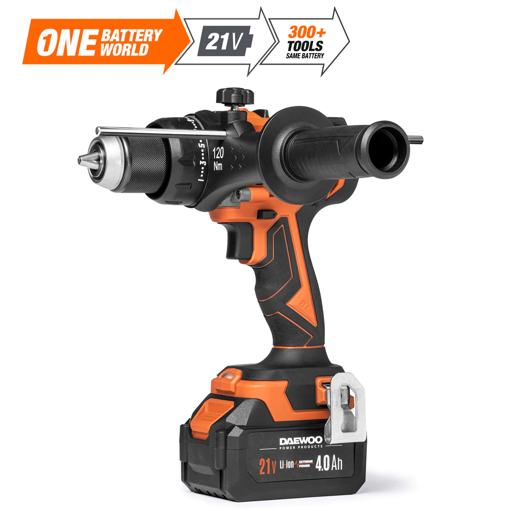 Шуруповерт ударный бесщеточный 21 В 2х4,0 Ач DAEWOO DAA 6521Li SET