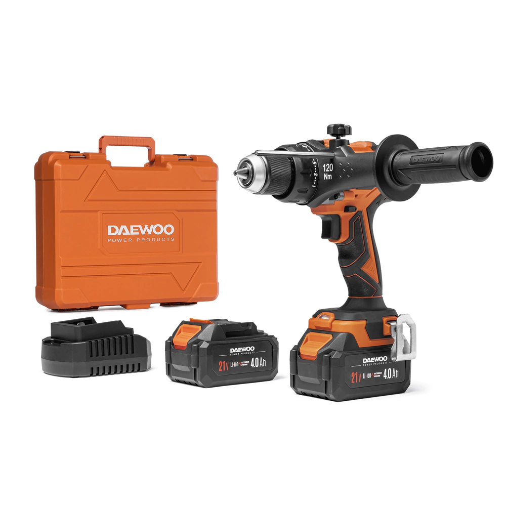 Шуруповерт ударный бесщеточный 21 В 2х4,0 Ач DAEWOO DAA 6521Li SET