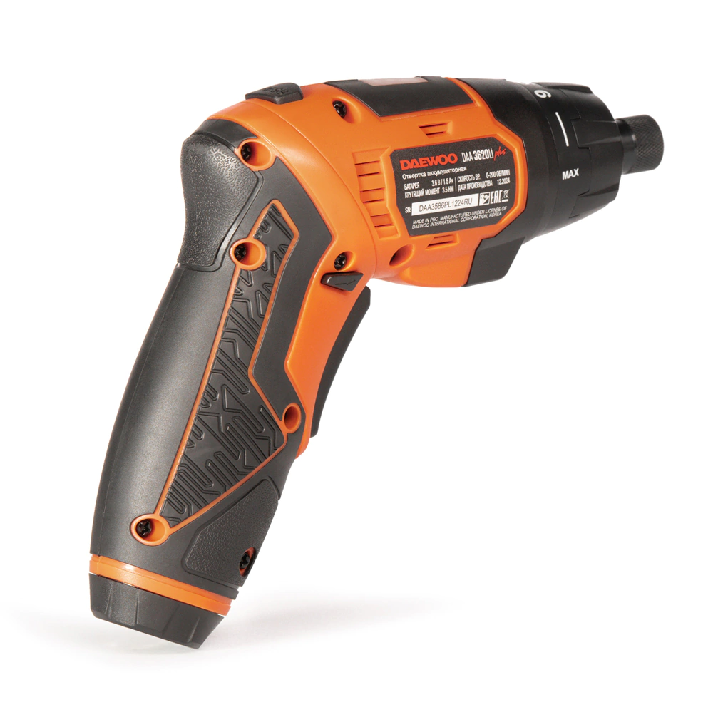 Отвертка аккумуляторная бесщеточная 3,6 В 1,5 Ач DAEWOO DAA 3620Li PLUS