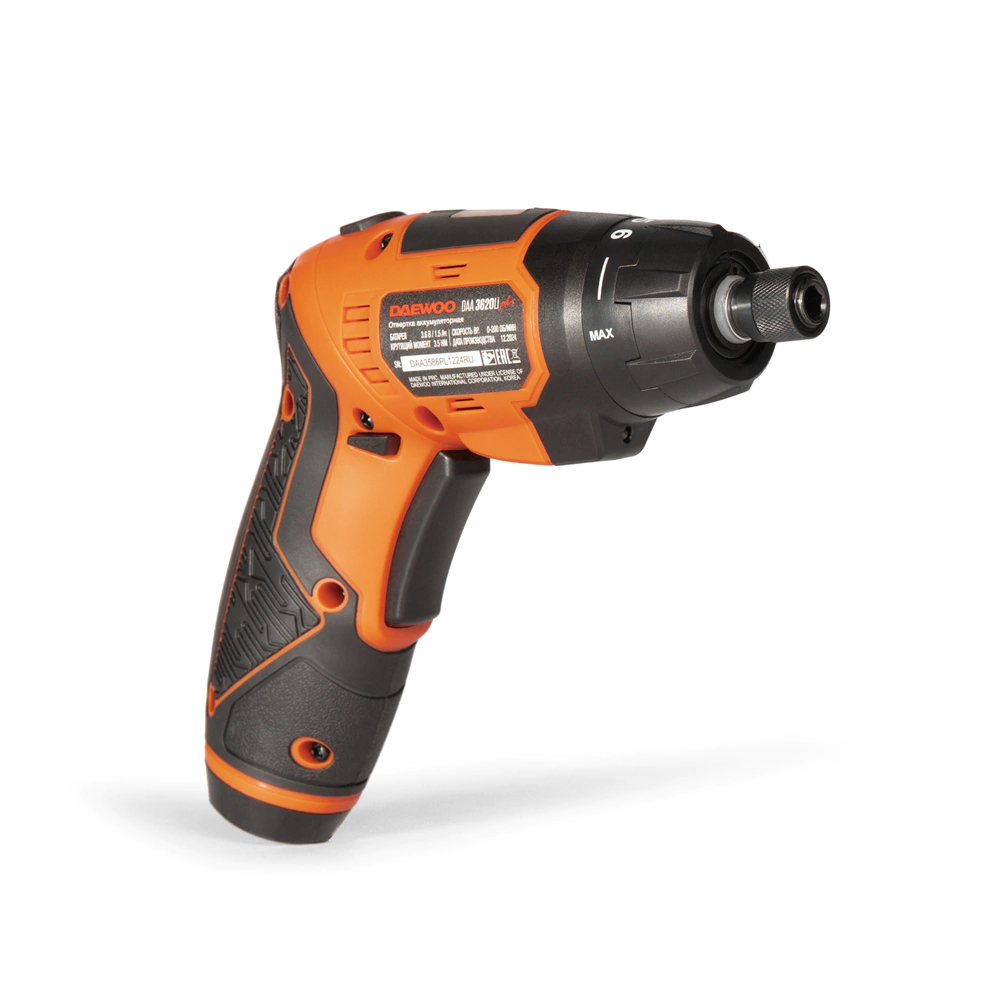 Отвертка аккумуляторная бесщеточная 3,6 В 1,5 Ач DAEWOO DAA 3620Li PLUS