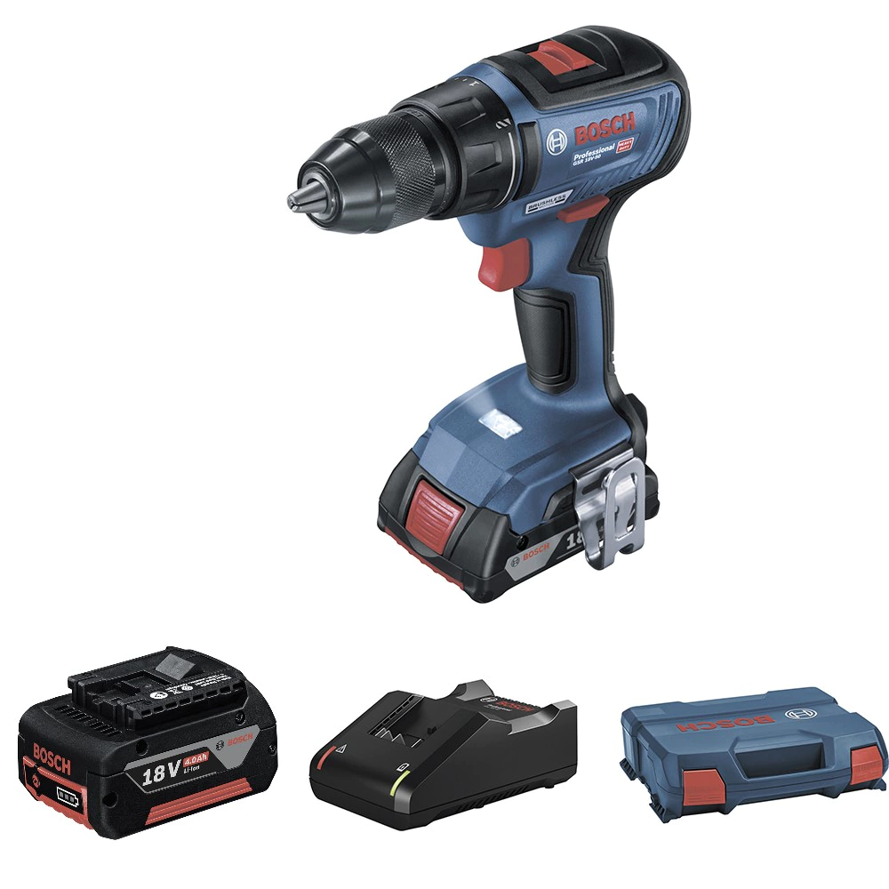 Шуруповерт аккумуляторный бесщеточный BOSCH Professional GSR 18V-50, 1х4,0 Ач Li-Ion 18 В