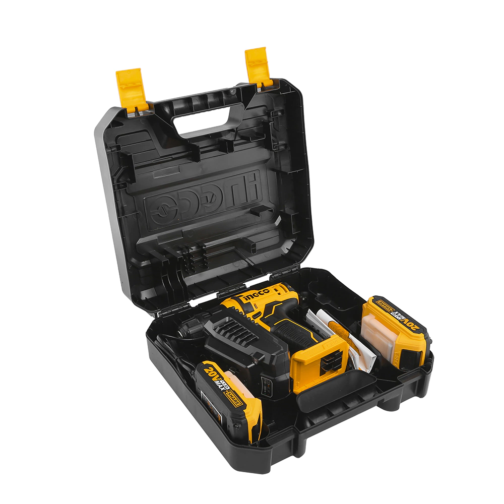 Шуруповерт аккумуляторный INGCO CDLI20028, 2х1,5 Ач 20 В