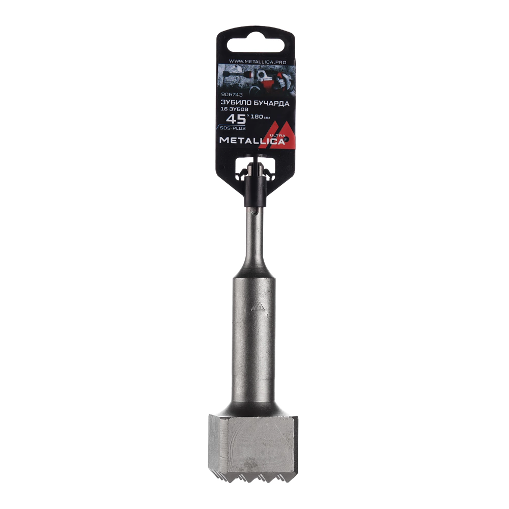 Зубило Бучарда SDS-Plus 45x45х180 мм 16 зубов METALLICA Ultra