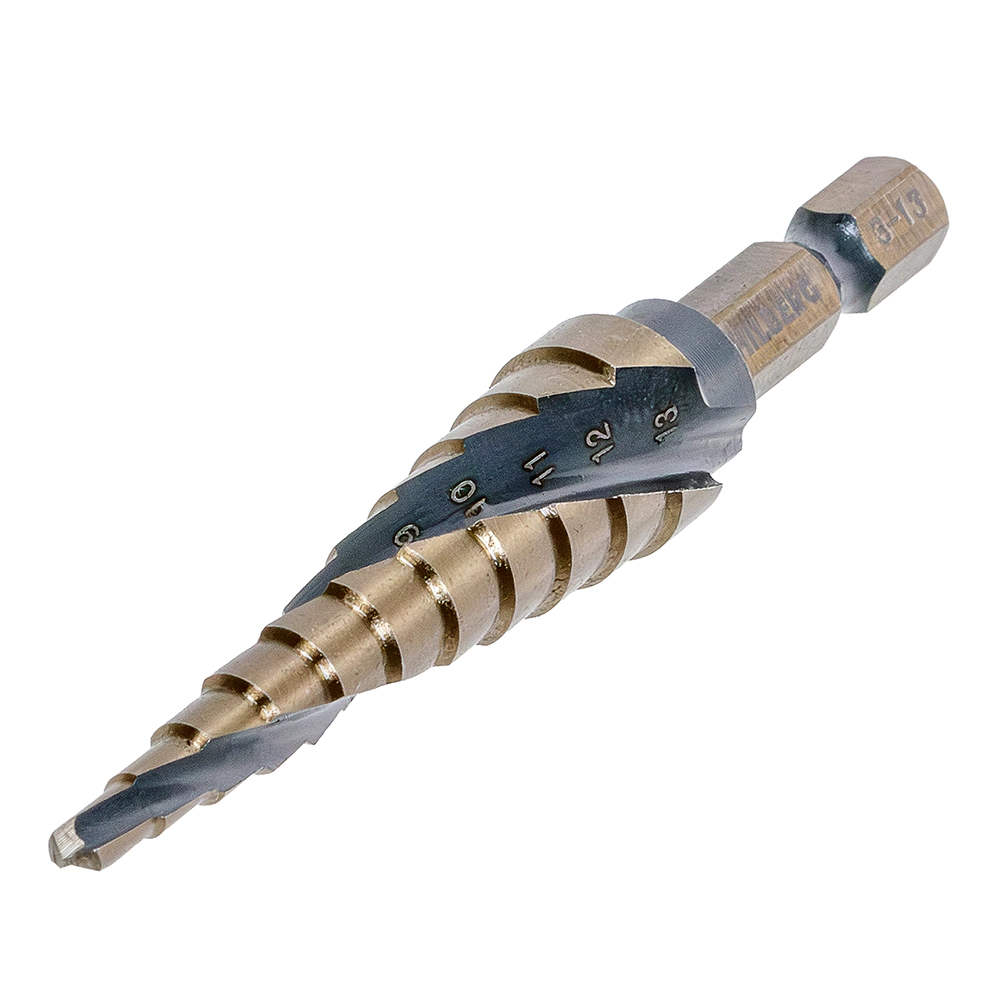 Сверло ступенчатое 3-13 мм HSS-CO Hex 1/4 Hilberg