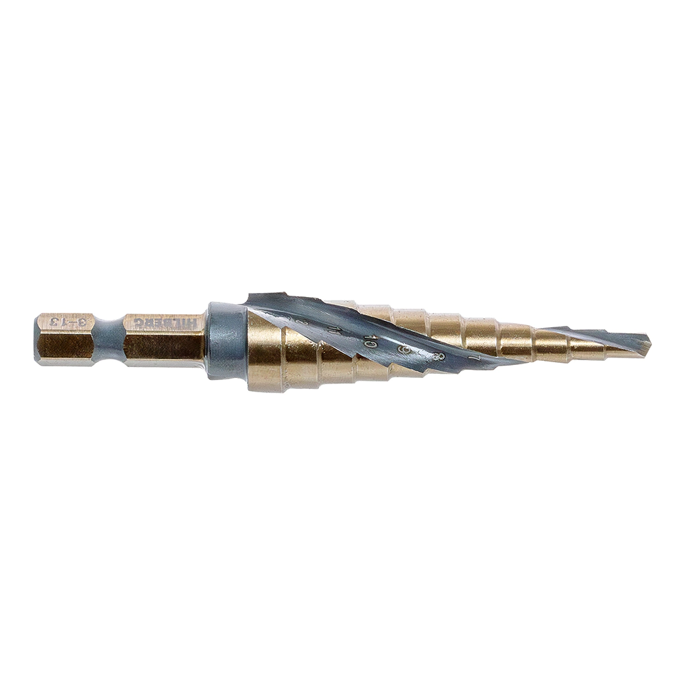 Сверло ступенчатое 3-13 мм HSS-CO Hex 1/4 Hilberg