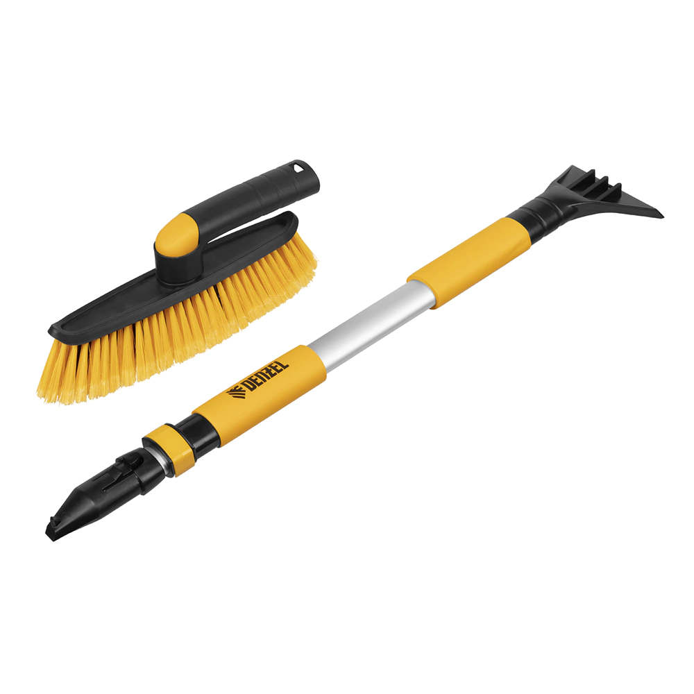 Щетка для снега телескопическая, поворотная 75-112 см со скребком Denzel