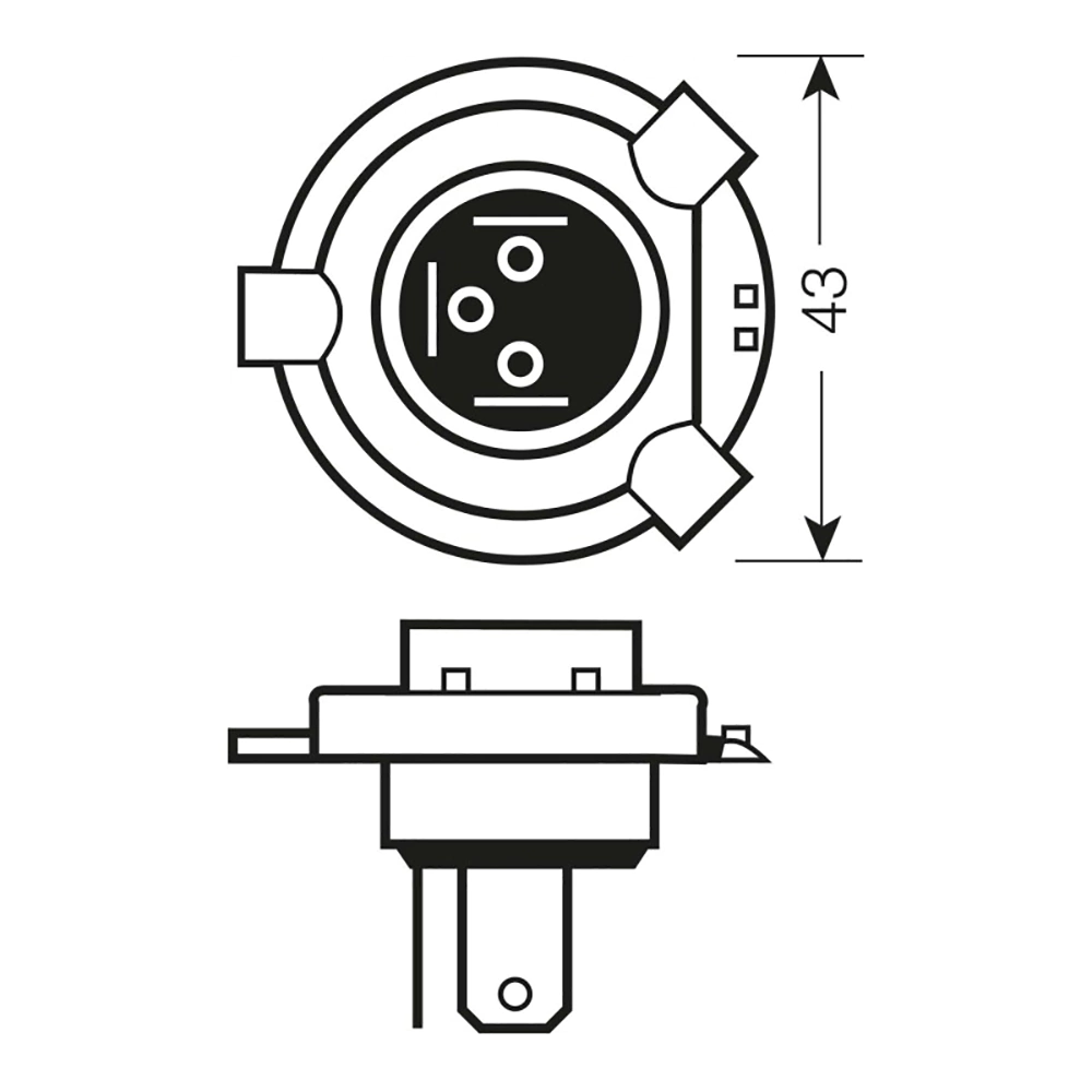 Лампа для авто H4 60/55W 12V OSRAM