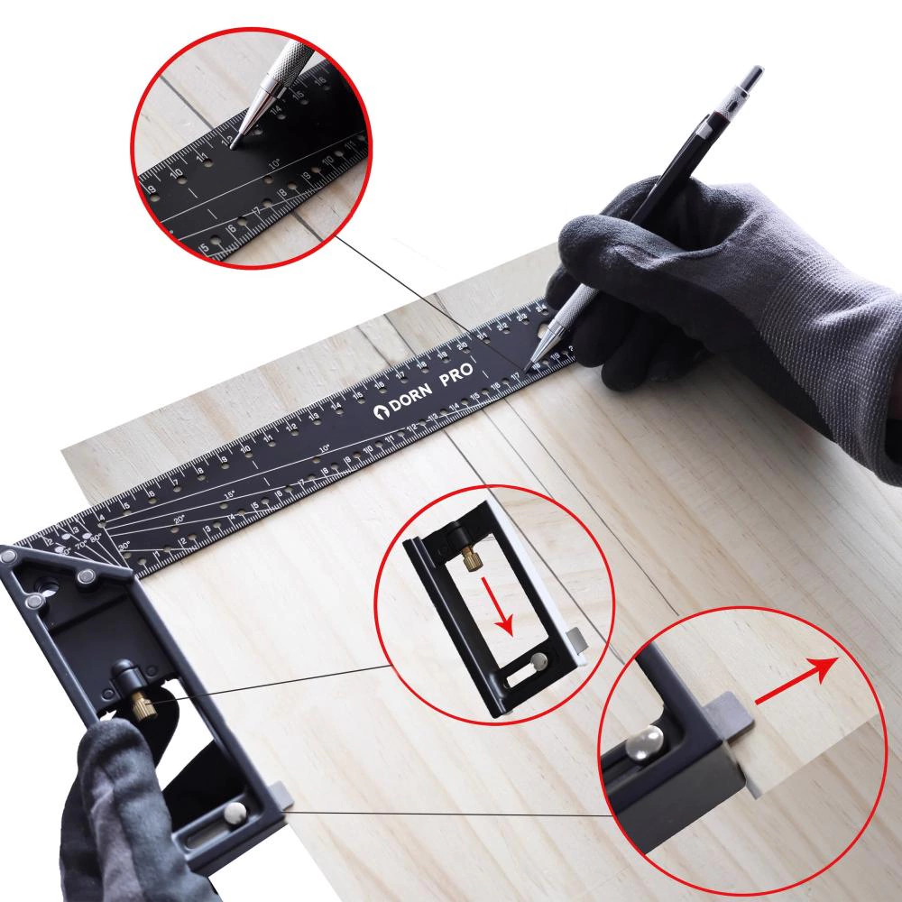 Угольник разметочный DORN PRO многофункциональный 300 мм