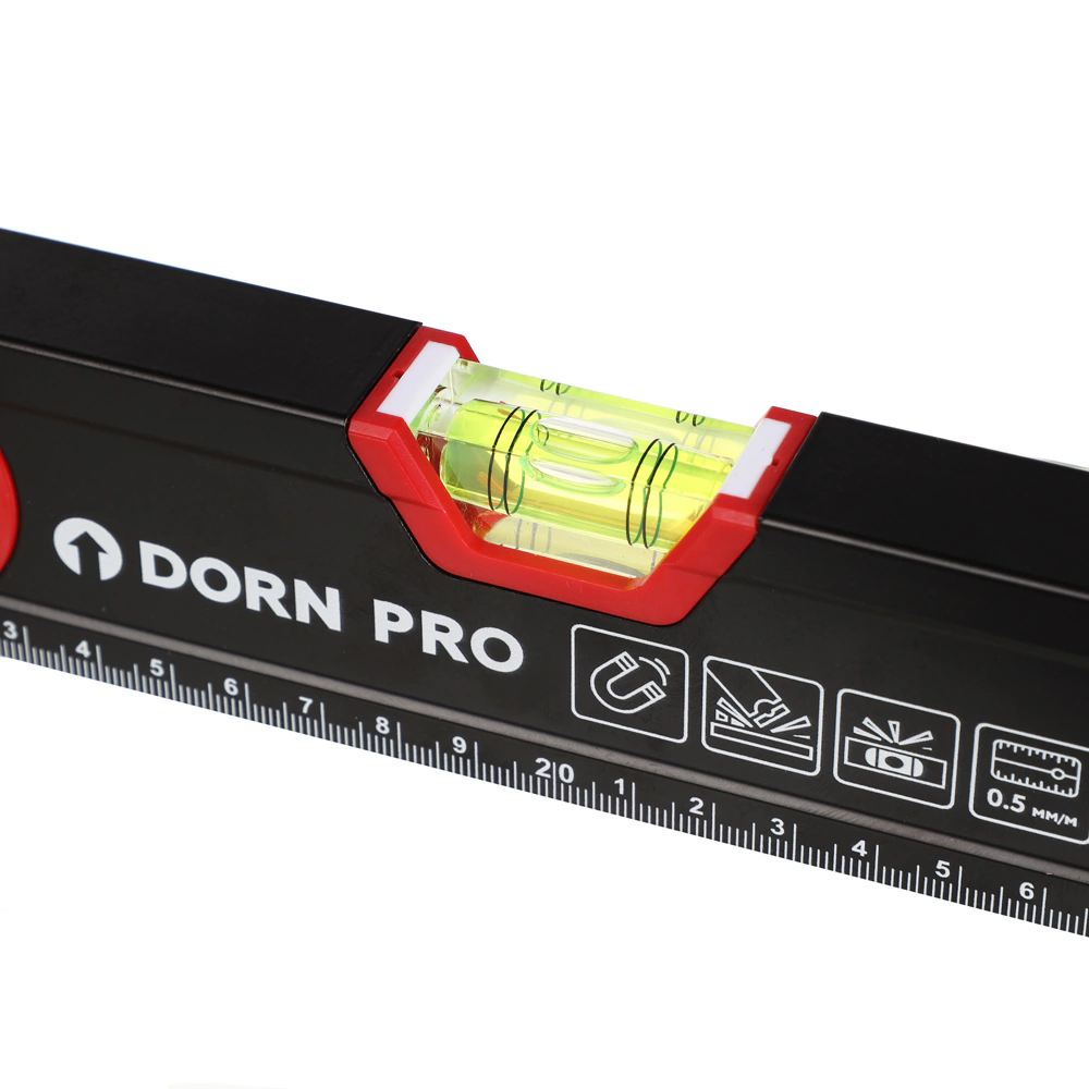 Уровень магнитный с зеркалом 80 см 3 глазка DORN PRO