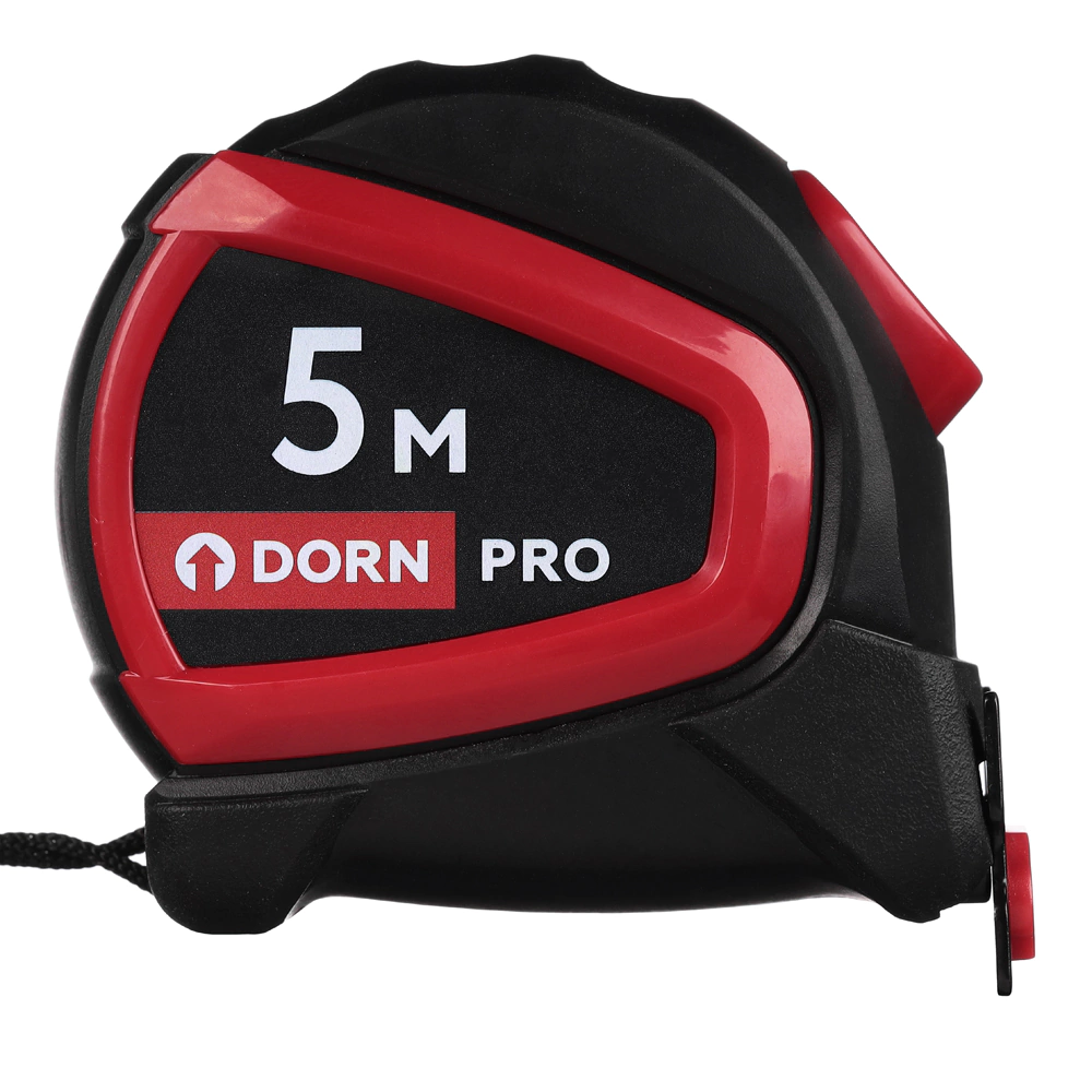 Рулетка с автостопом магнитная 5 м х 19 мм нейлоновое покрытие DORN PRO
