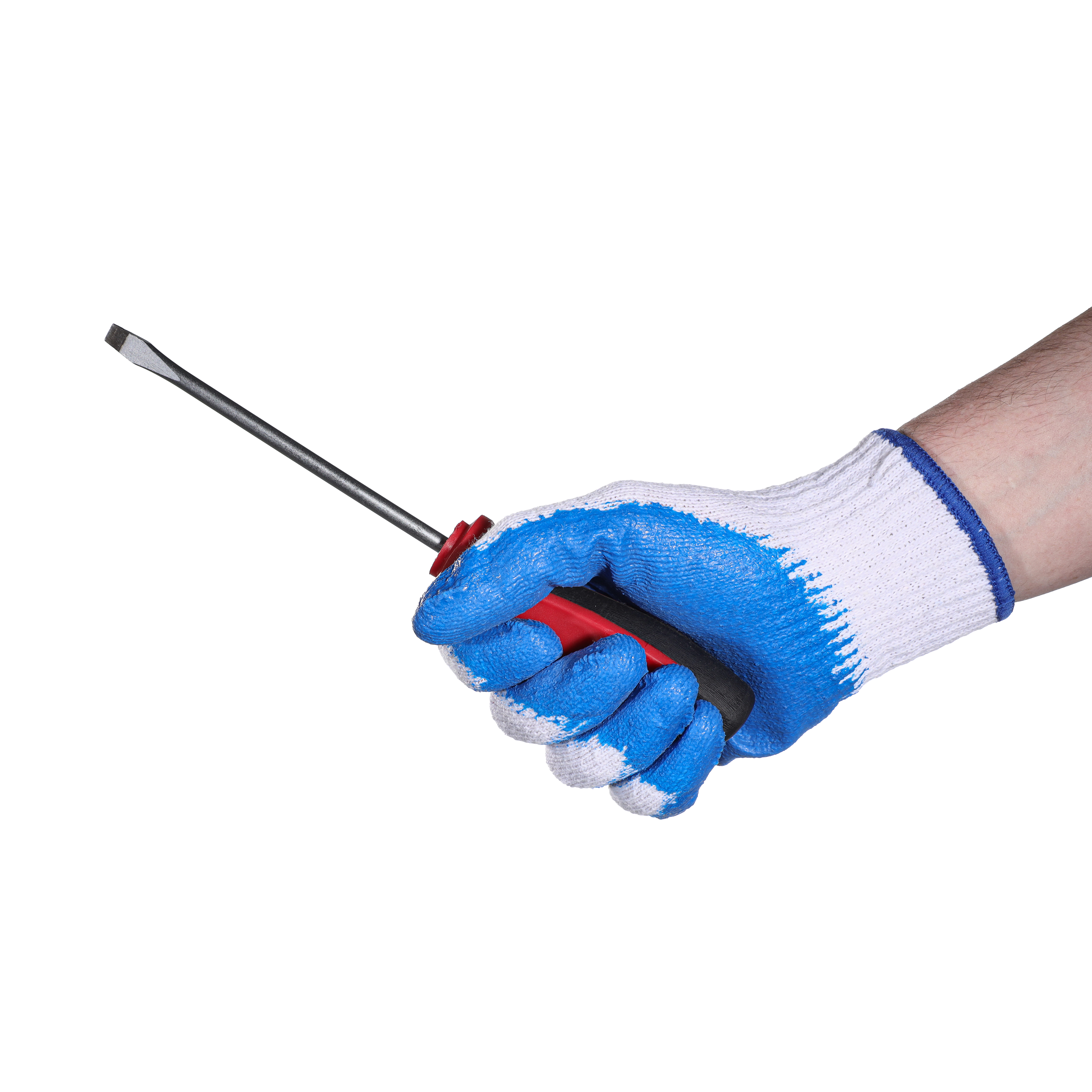 Перчатки хлопчатобумажные 10 (XL) с латексным обливом 6 пар DORN