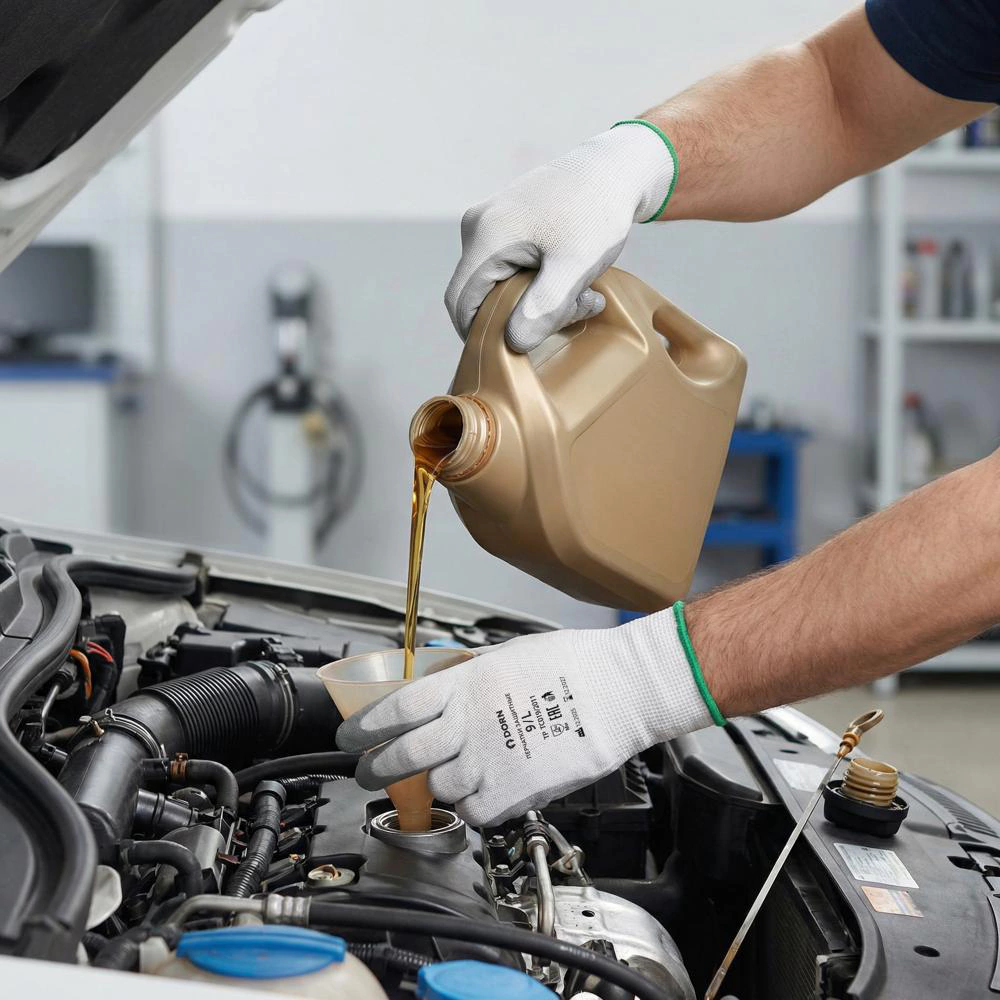 Перчатки из полиэстера 9 (L) с нитриловым обливом DORN