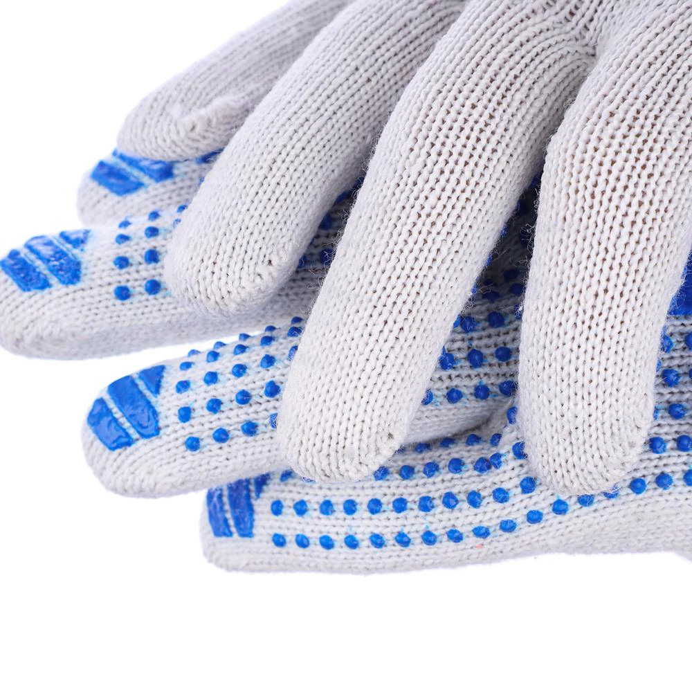 Перчатки хлопчатобумажные 10 (XL) с ПВХ точкой плотные Бауцентр