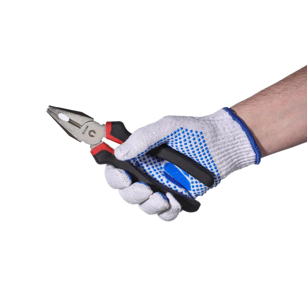 Перчатки хлопчатобумажные 10 (XL) с ПВХ точкой плотные 12 пар Бауцентр