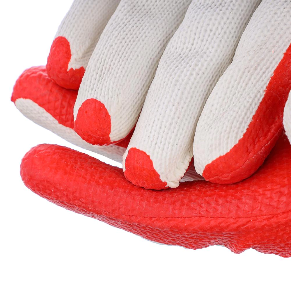 Перчатки каменщика хлопчатобумажные 9 (L) с латекс-ПВХ обливом DORN