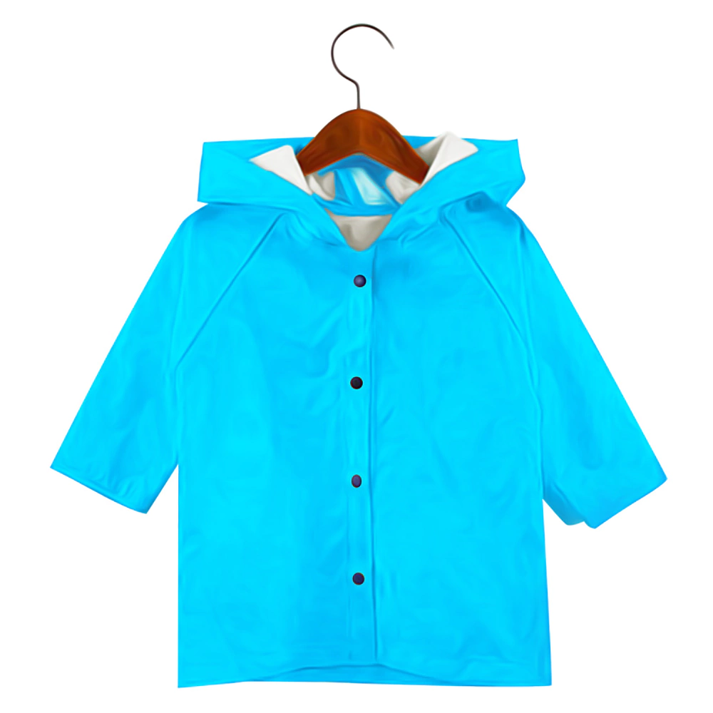 Плащ-дождевик с капюшоном детский L