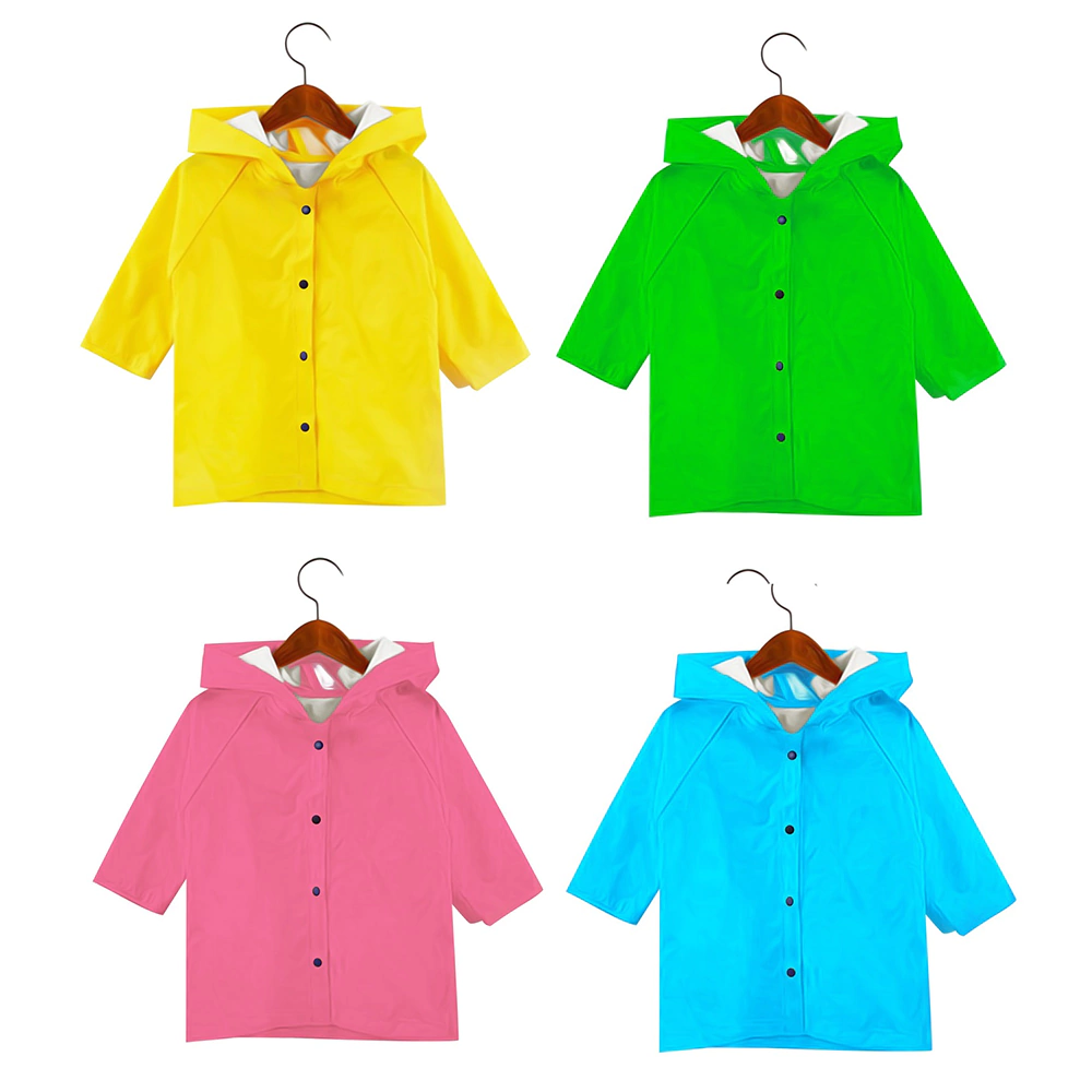 Плащ-дождевик с капюшоном детский L