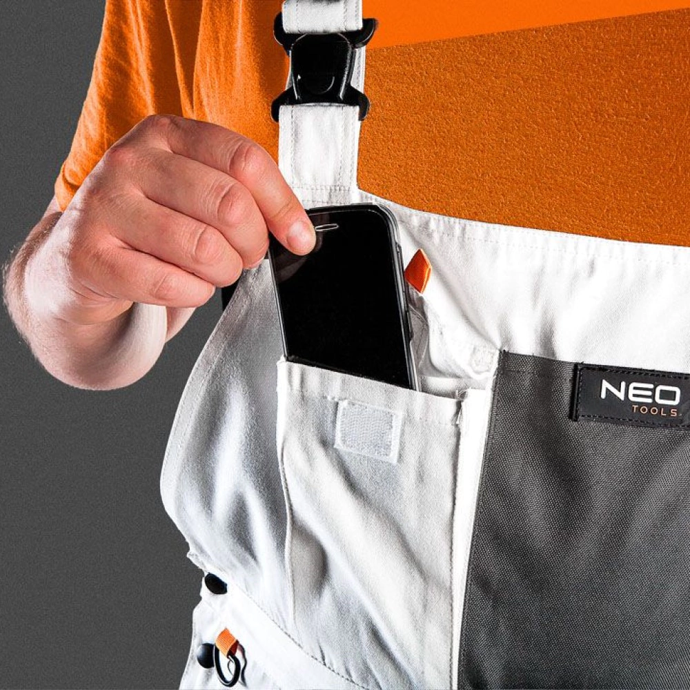 Полукомбинезон рабочий NEO Tools рост 182-188 см белый